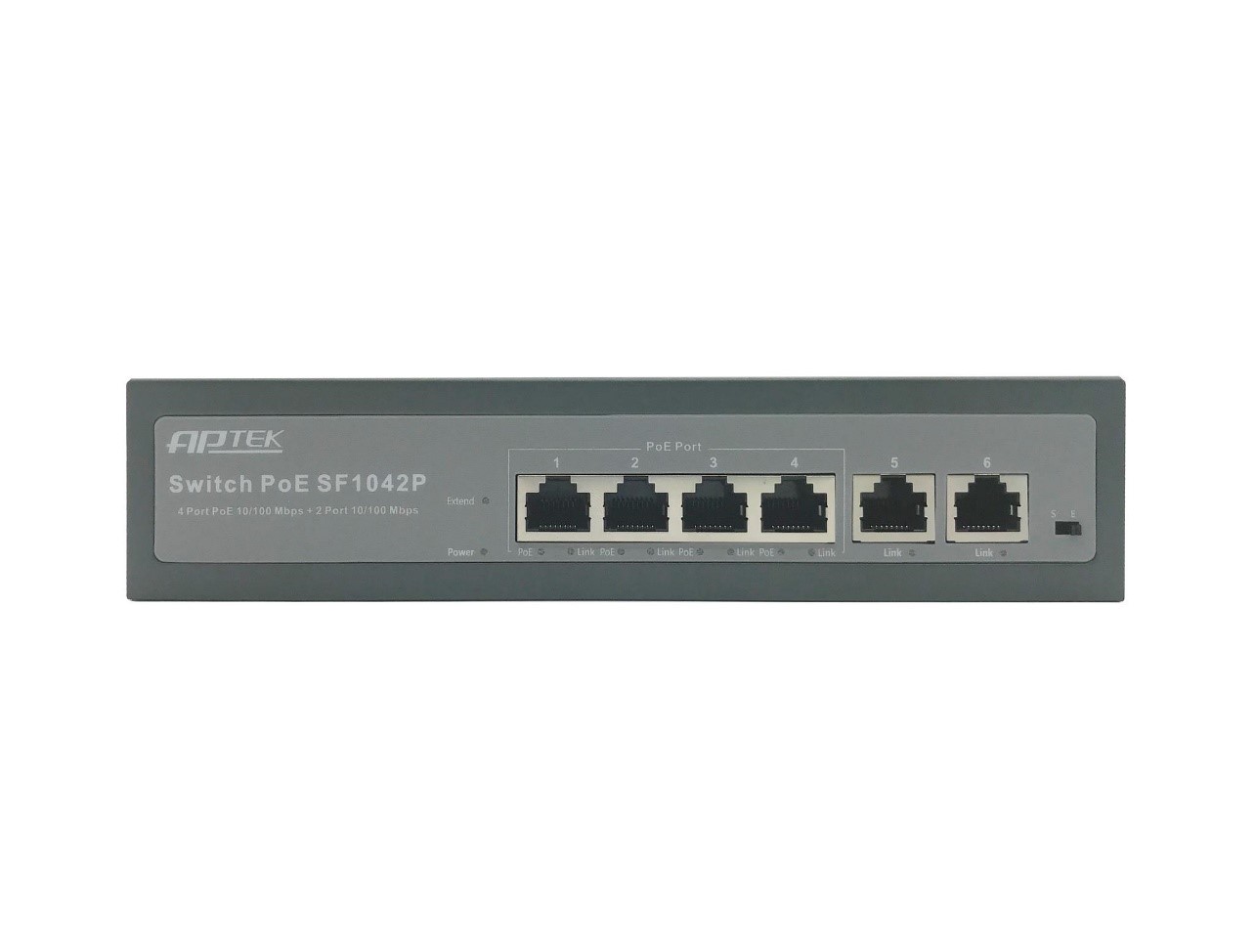 4-Port 10/100Mbps PoE Switch APTEK SF1042P